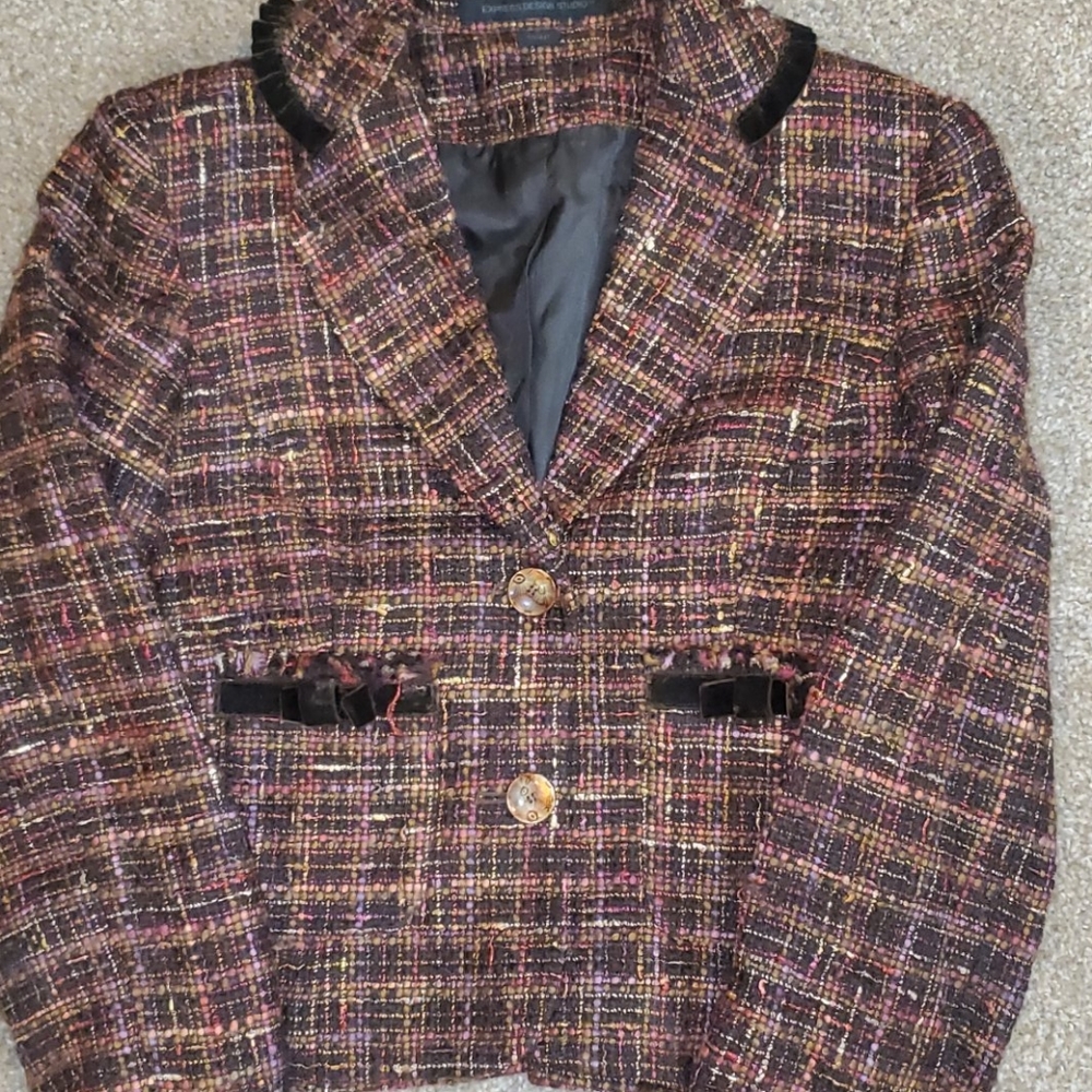 Express tweed suit.